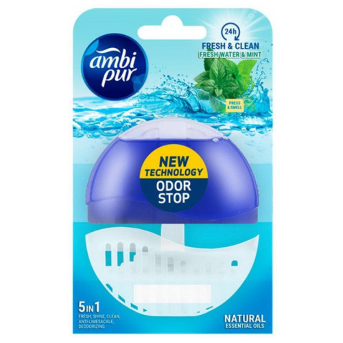 Туалетный блок Ambi Pur Fresh Water & Mint, 55 мл
